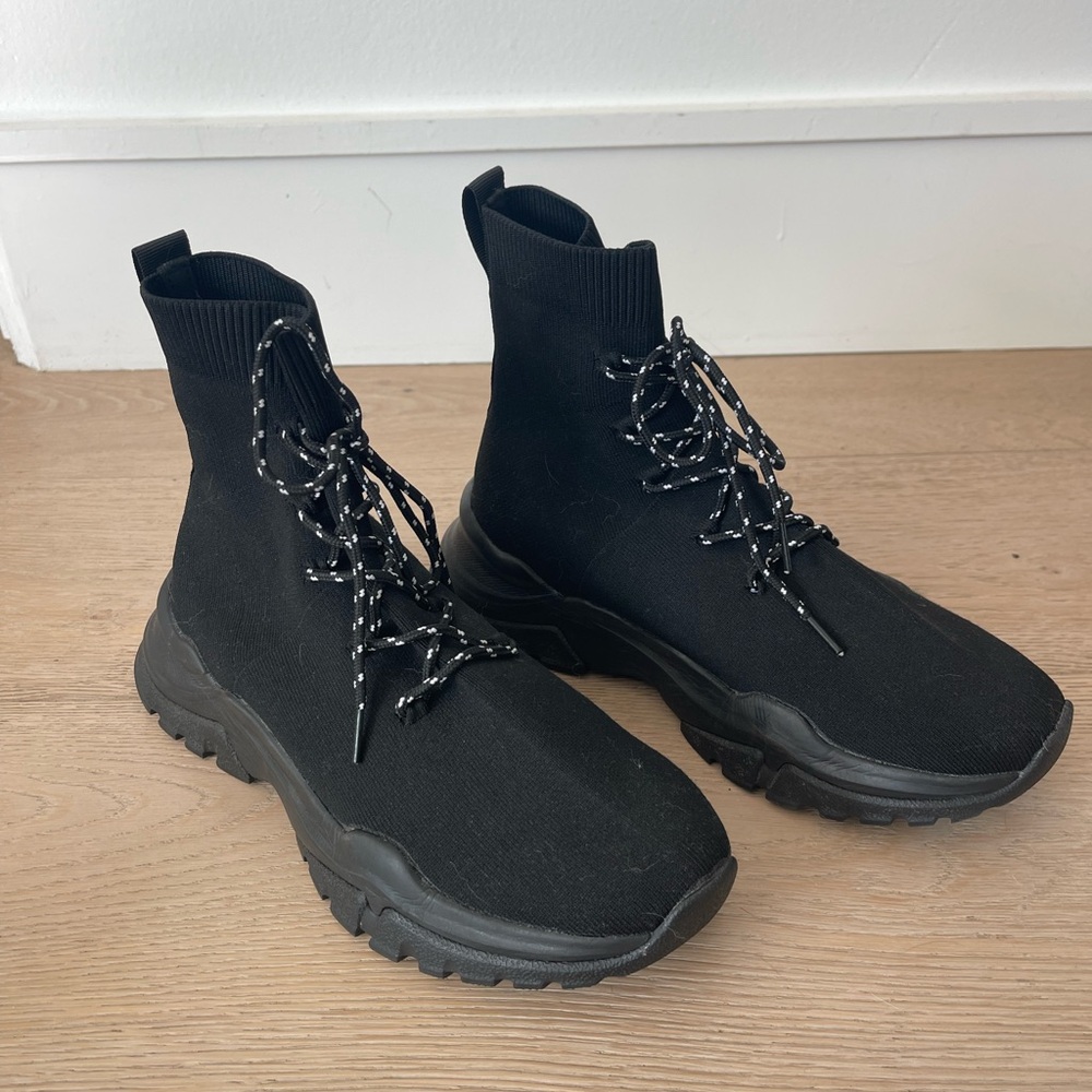ASOS Black High-Top Sock Sneakers